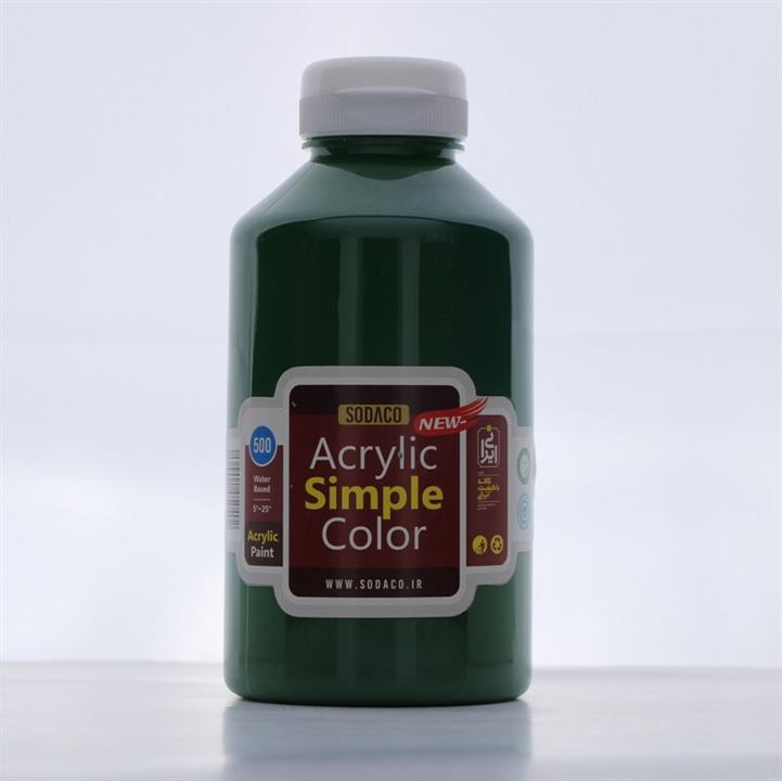 رنگ اکریلیک ساده 500 میل  سبزکدacrylic simple 4337